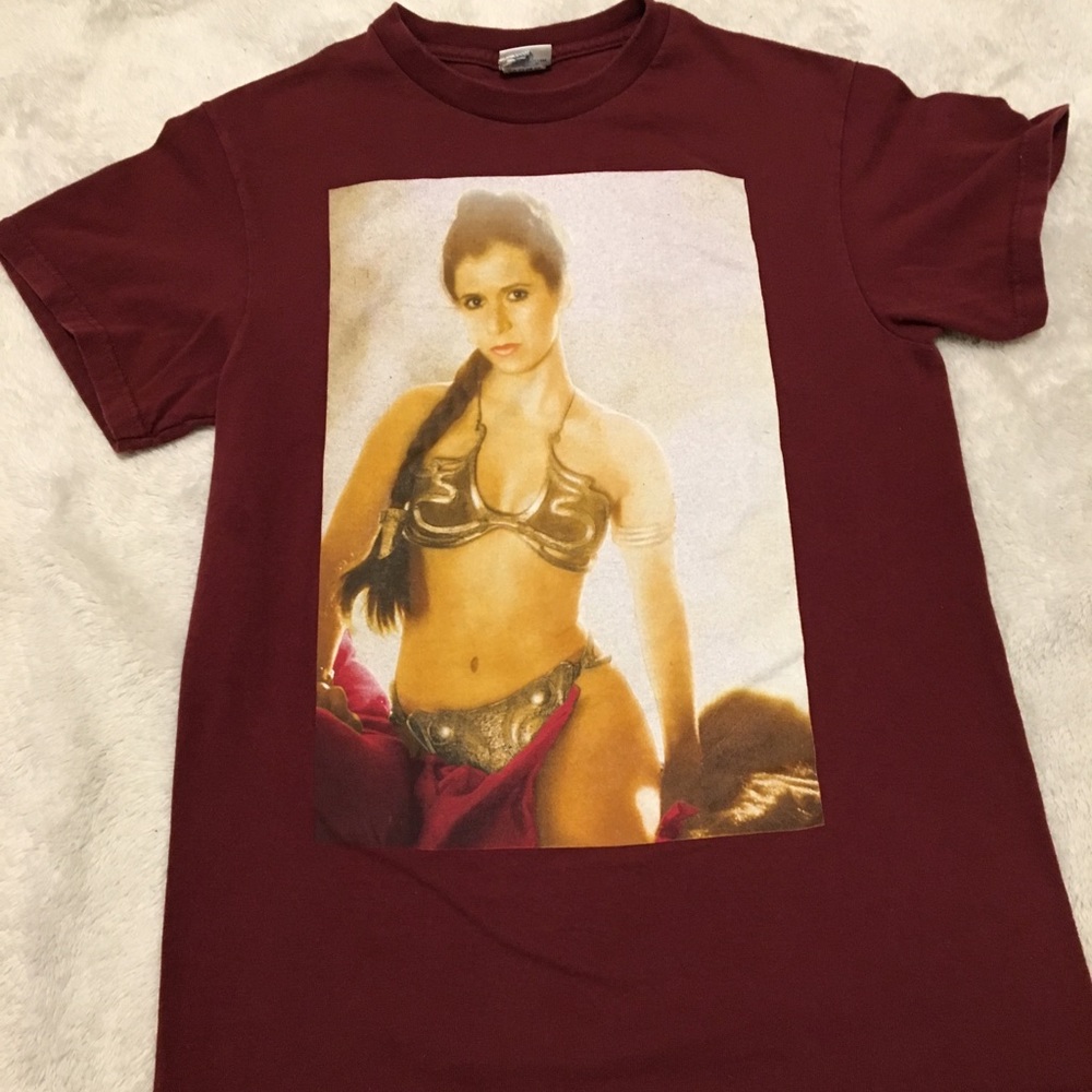 Maroon Slave Leia Tee Small